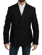 Dolce & Gabbana Black Slim Fit Jacket Coat Wool Blazer -   -  Dolce & Gabbana.