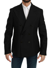 Dolce & Gabbana Black Slim Fit Jacket Coat Wool Blazer -   -  Dolce & Gabbana.