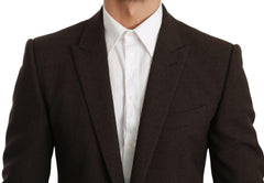 Dolce & Gabbana Brown Slim Fit Coat Jacket MARTINI Blazer -   -  Dolce & Gabbana.