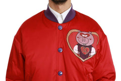 Dolce & Gabbana Red YEAR OF THE PIG Bomber Jacket -   -  Dolce & Gabbana.