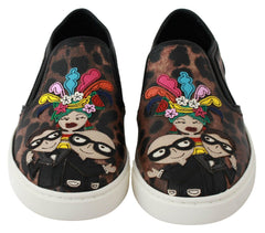 Dolce & Gabbana Leather Leopard #dgfamily Loafers Shoes -   -  Dolce & Gabbana.