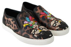 Dolce & Gabbana Leather Leopard #dgfamily Loafers Shoes -   -  Dolce & Gabbana.