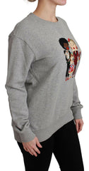 Dolce & Gabbana Gray #dgfamily Cotton Pullover Sweater -   -  Dolce & Gabbana.