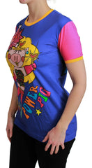 Dolce & Gabbana Purple PIG SUPERGIRL Top Cotton T-shirt -   -  Dolce & Gabbana.