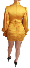 Dolce & Gabbana Yellow Silk Stretch Sheath Bodycon Mini Dress -   -  Dolce & Gabbana.
