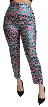 Dolce & Gabbana Multicolor Patterned Cropped High Waist Pants -   -  Dolce & Gabbana.