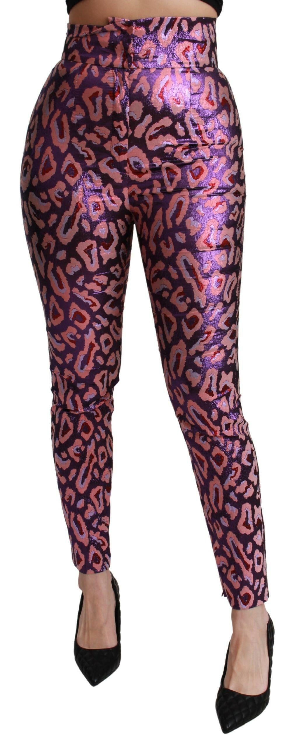 Dolce & Gabbana Multicolor Patterned Cropped High Waist Pants -   -  Dolce & Gabbana.
