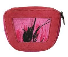 PINKO Pink Suede Printed Coin Holder Women Fabric Zippered Purse -   -  PINKO.