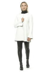 19V69 Italia Elegant White Neoprene Woman Coat -   -  19V69 Italia.