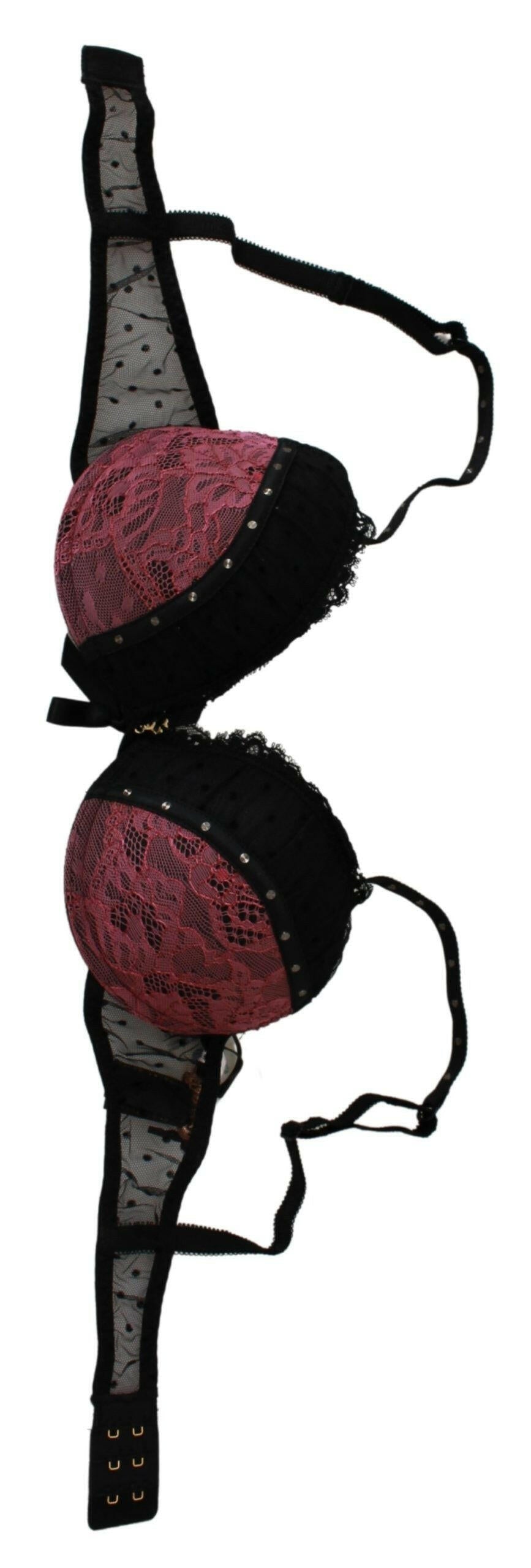 Roberto Cavalli Black Pink Lace Push Up Bra Underwear -   -  Roberto Cavalli. Roberto Cavalli Black Pink Lace Push Up Bra Underwear -   -  Roberto Cavalli.
