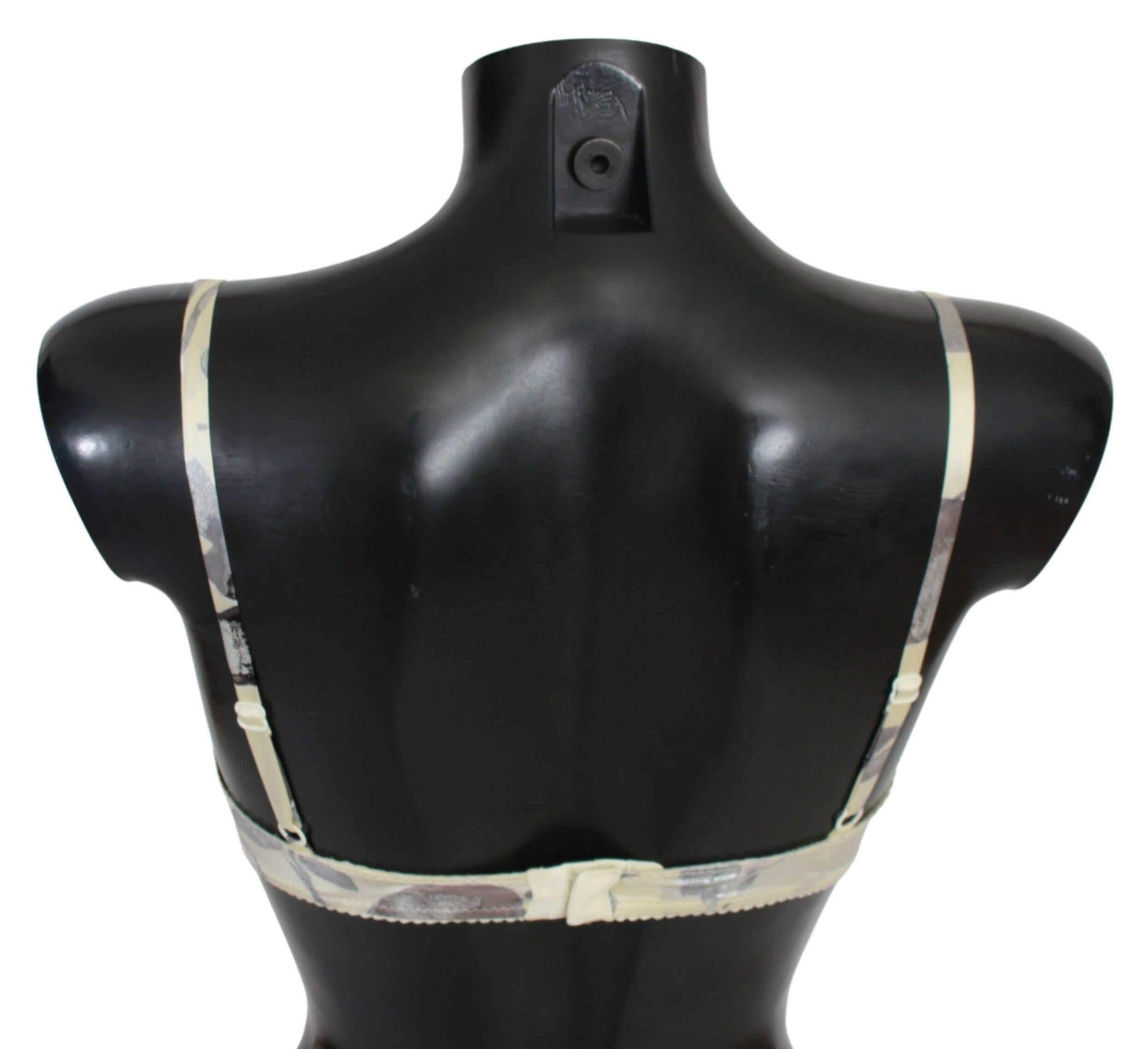 Ermanno Scervino Beige Gray Lace Balconcino Bra Underwear -   -  Ermanno Scervino. Ermanno Scervino Beige Gray Lace Balconcino Bra Underwear -   -  Ermanno Scervino.