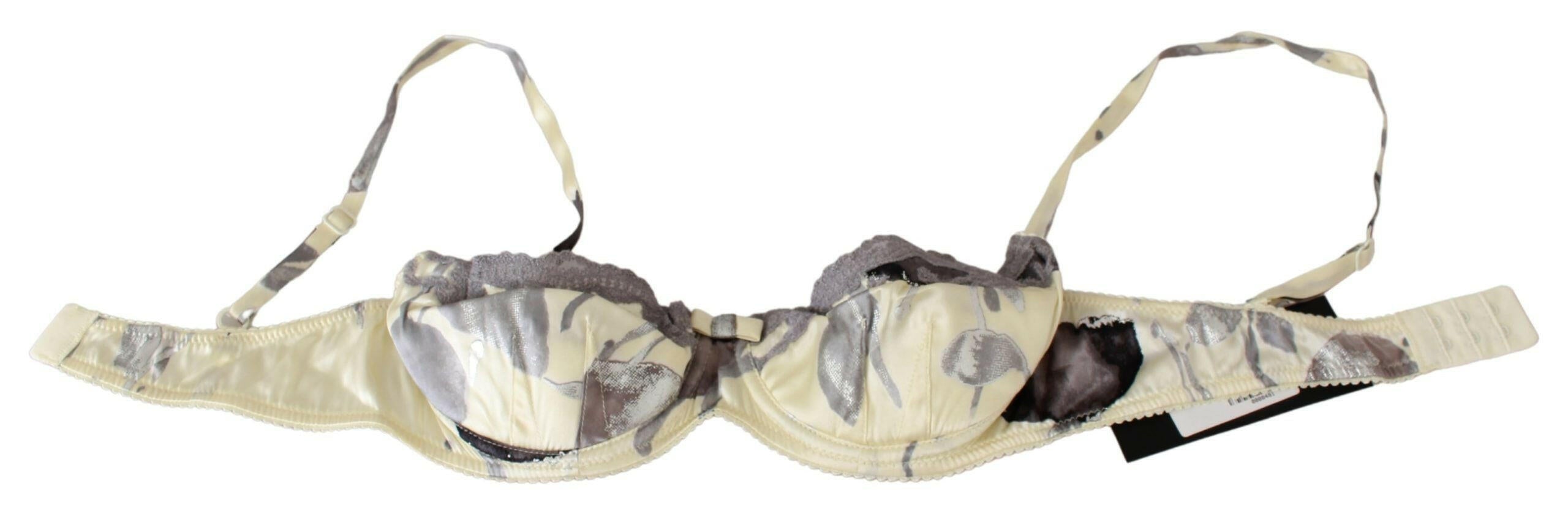 Ermanno Scervino Beige Gray Lace Balconcino Bra Underwear -   -  Ermanno Scervino. Ermanno Scervino Beige Gray Lace Balconcino Bra Underwear -   -  Ermanno Scervino.