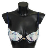Roberto Cavalli Blue Printed Nylon Reggiseno Bra Underwear -   -  Roberto Cavalli.