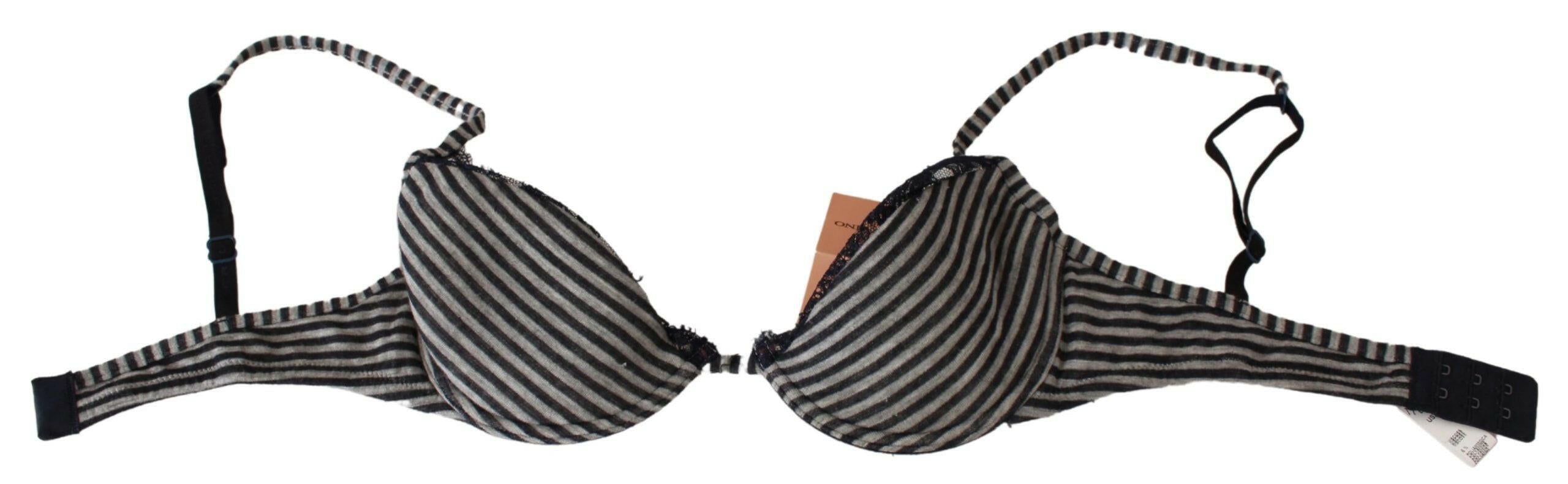 Ermanno Scervino Blue Stripes Lace Reggiseno Bra Underwear -   -  Ermanno Scervino. Ermanno Scervino Blue Stripes Lace Reggiseno Bra Underwear -   -  Ermanno Scervino.
