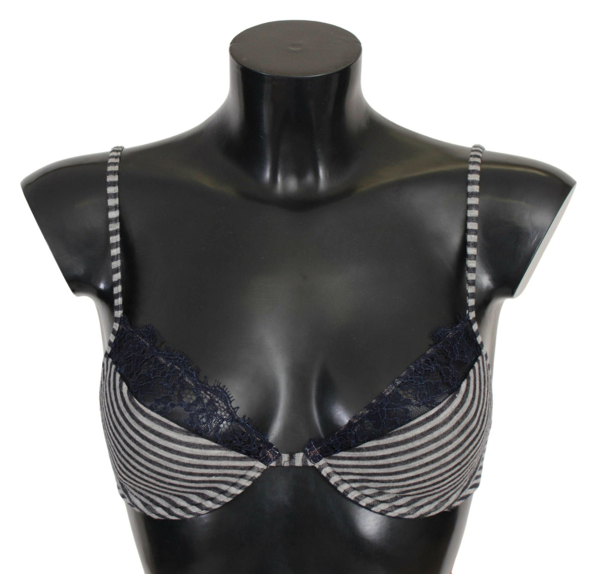 Ermanno Scervino Blue Stripes Lace Reggiseno Bra Underwear -   -  Ermanno Scervino.