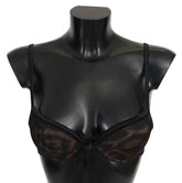 Roberto Cavalli Black Leopard Nylon Push Up Bra Underwear -   -  Roberto Cavalli.