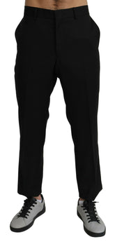 Dolce & Gabbana Black Cotton Wool Formal Dress Pants -   -  Dolce & Gabbana.