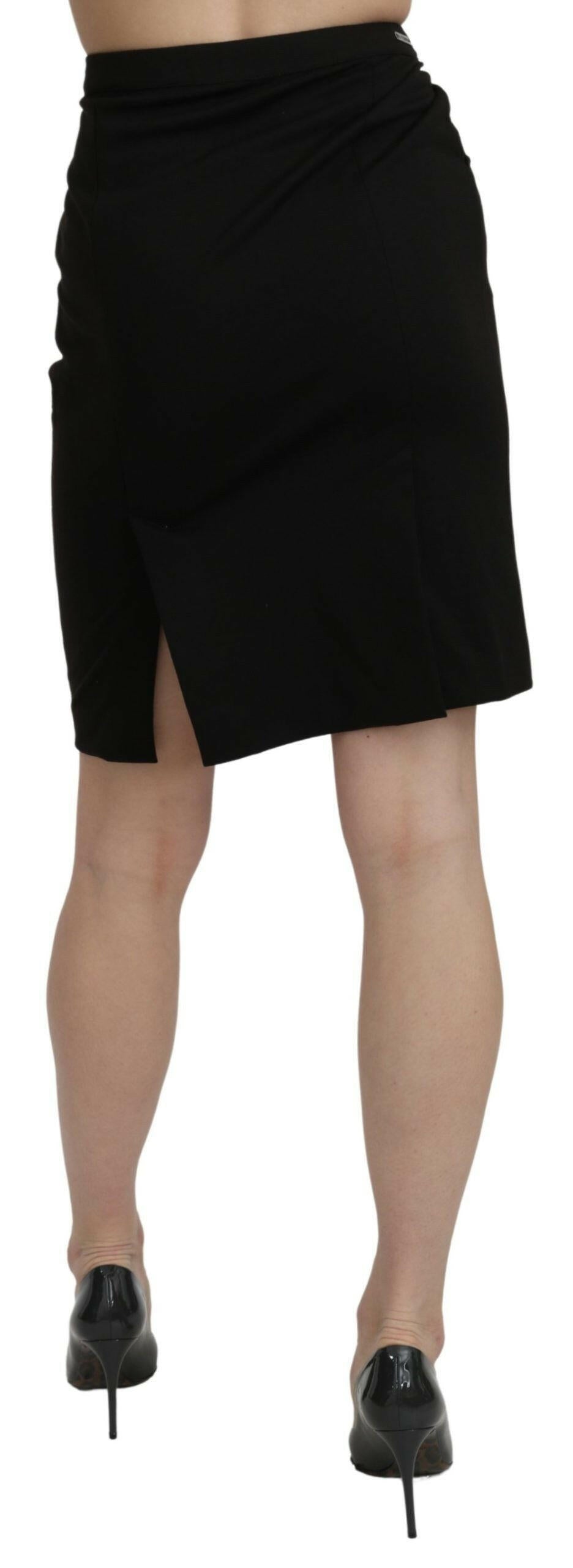 GF Ferre Black High Waist Pencil Cut Knee Length Formal Skirt -   -  GF Ferre. GF Ferre Black High Waist Pencil Cut Knee Length Formal Skirt -   -  GF Ferre.