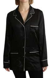Dolce & Gabbana Black Shirt Silk Stretch Top Blouse -   -  Dolce & Gabbana.