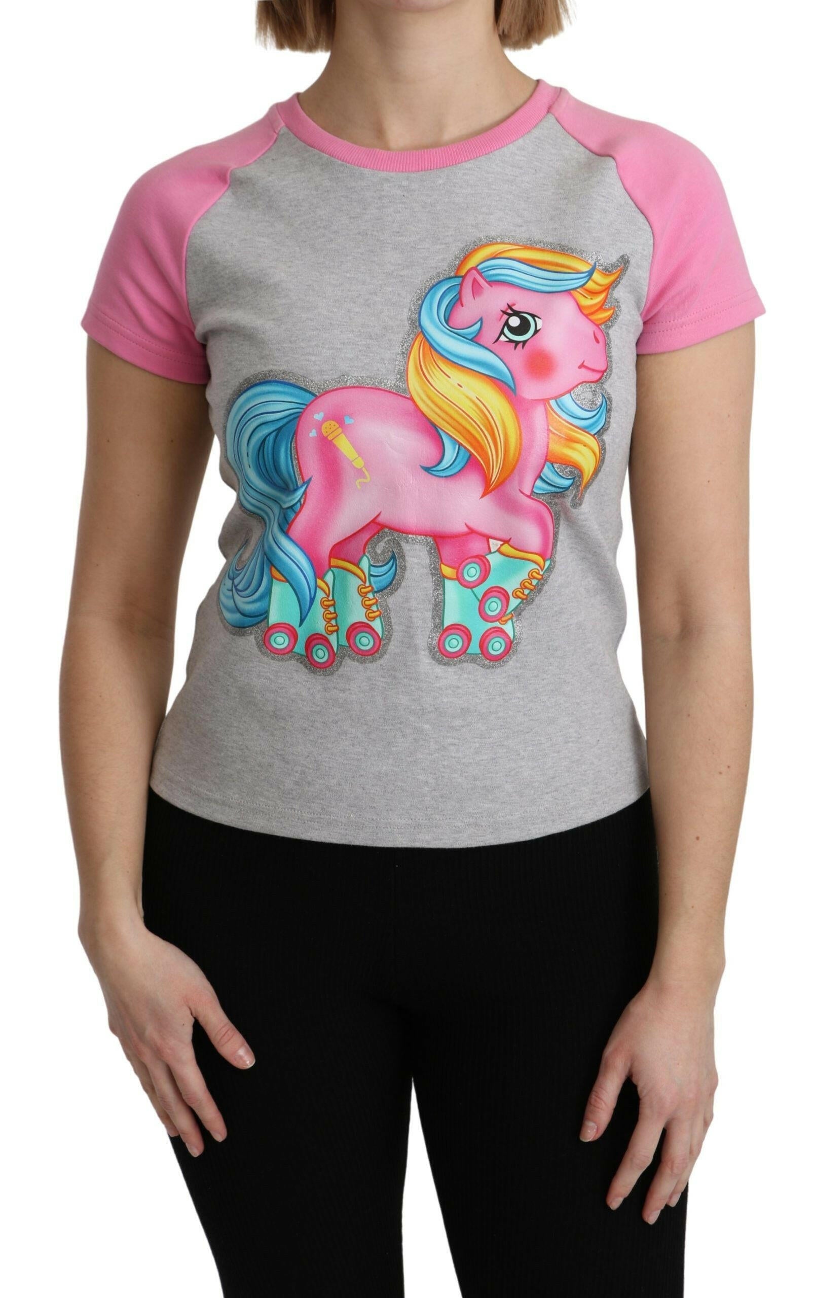 Moschino Gray and pink Cotton T-shirt My Little Pony Top -   -  Moschino.