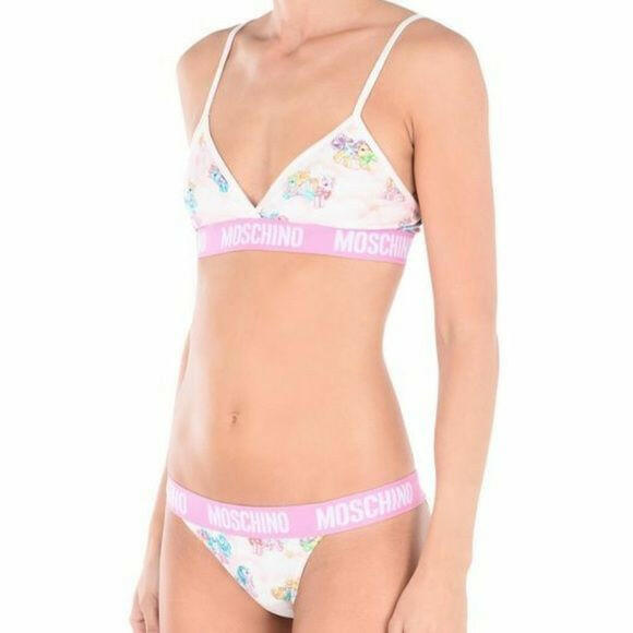 Moschino White My Little Pony Bra Briefs Set Two Piece Bikini -   -  Moschino. Moschino White My Little Pony Bra Briefs Set Two Piece Bikini -   -  Moschino.