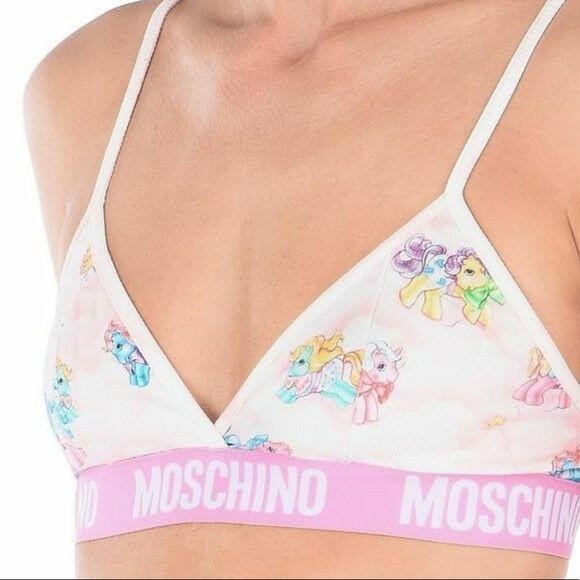 Moschino White My Little Pony Bra Briefs Set Two Piece Bikini -   -  Moschino. Moschino White My Little Pony Bra Briefs Set Two Piece Bikini -   -  Moschino.