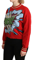 Dolce & Gabbana Red Knitted Cashmere Cartoon Top Sweater -   -  Dolce & Gabbana.