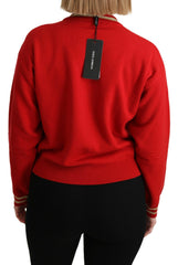 Dolce & Gabbana Red Knitted Cashmere Cartoon Top Sweater -   -  Dolce & Gabbana.