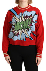 Dolce & Gabbana Red Knitted Cashmere Cartoon Top Sweater -   -  Dolce & Gabbana.