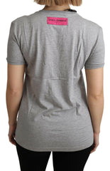 Dolce & Gabbana Gray Cotton Amore e Bellezza Top T-shirt -   -  Dolce & Gabbana.