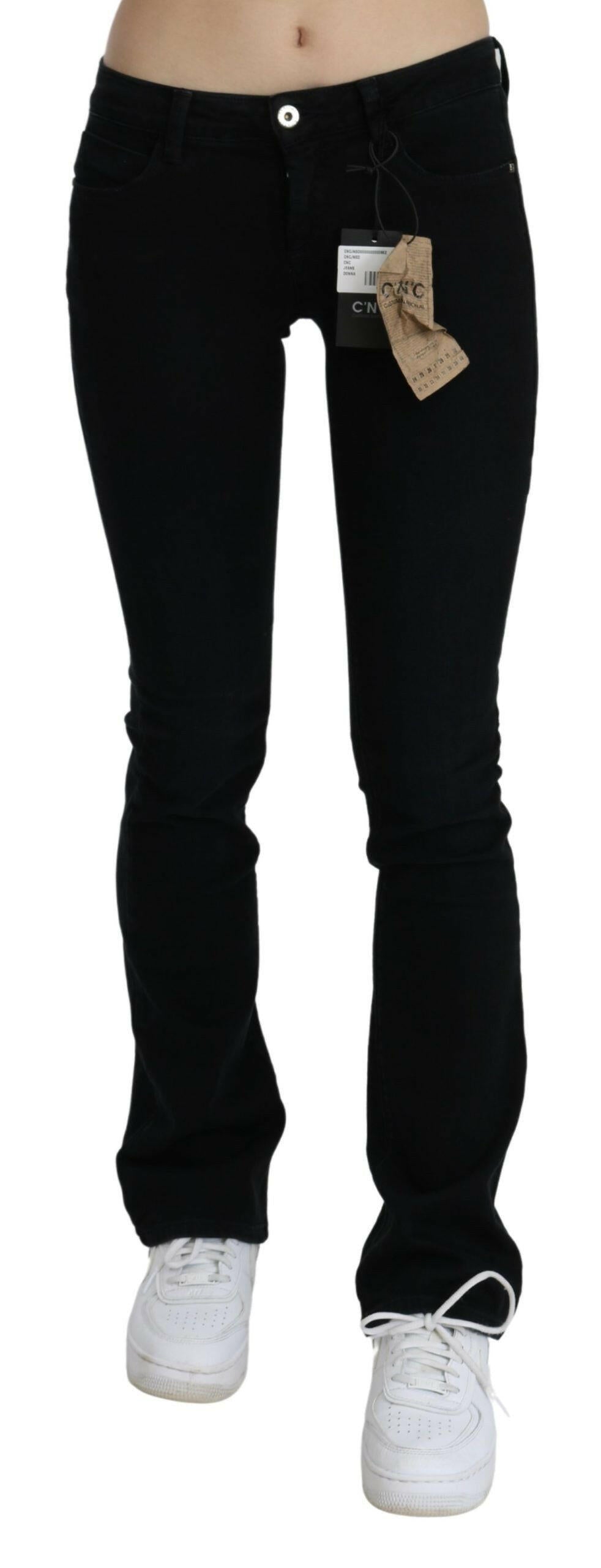 Costume National Black Low Waist Skinny Denim Cotton Jeans -   -  Costume National.