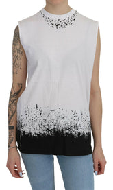 DsquaredΒ² White Sleeveless T-shirt Tank Cotton Top -   -  DsquaredΒ².