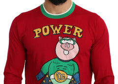 Dolce & Gabbana Red Wool Silk Pig of the Year Sweater -   -  Dolce & Gabbana.