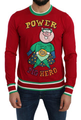 Dolce & Gabbana Red Wool Silk Pig of the Year Sweater -   -  Dolce & Gabbana.
