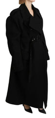 Dolce & Gabbana Virgin Wool Black Blazer Trenchcoat Jacket -   -  Dolce & Gabbana.