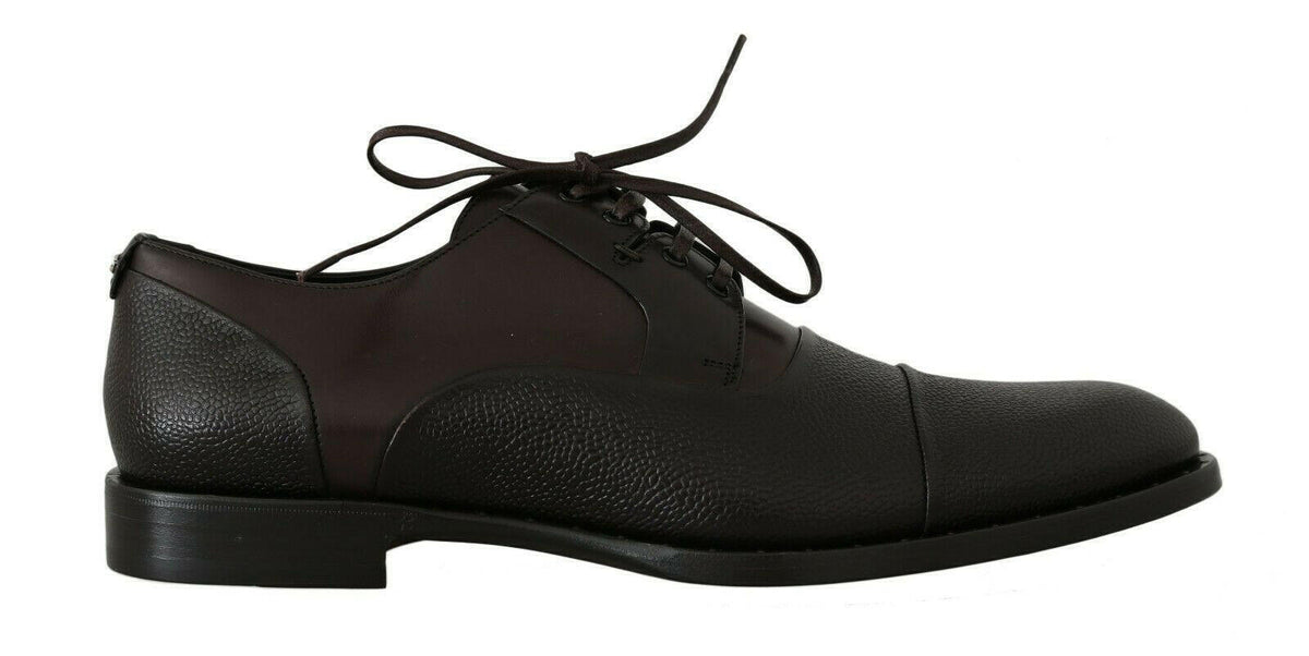 Dolce & Gabbana Brown Leather Laceups Dress Mens Shoes -   -  Dolce & Gabbana.