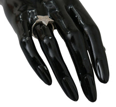 Nialaya Silver Womens Clear CZ Star 925 Ring -   -  Nialaya.