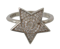 Nialaya Silver Womens Clear CZ Star 925 Ring -   -  Nialaya.