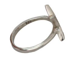 Nialaya Silver Womens Clear CZ Star 925 Ring -   -  Nialaya.