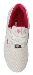 Philipp Plein White Pink Polyester Becky Sneakers Shoes -   -  Philipp Plein.