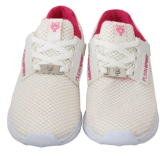 Philipp Plein White Pink Polyester Becky Sneakers Shoes -   -  Philipp Plein.