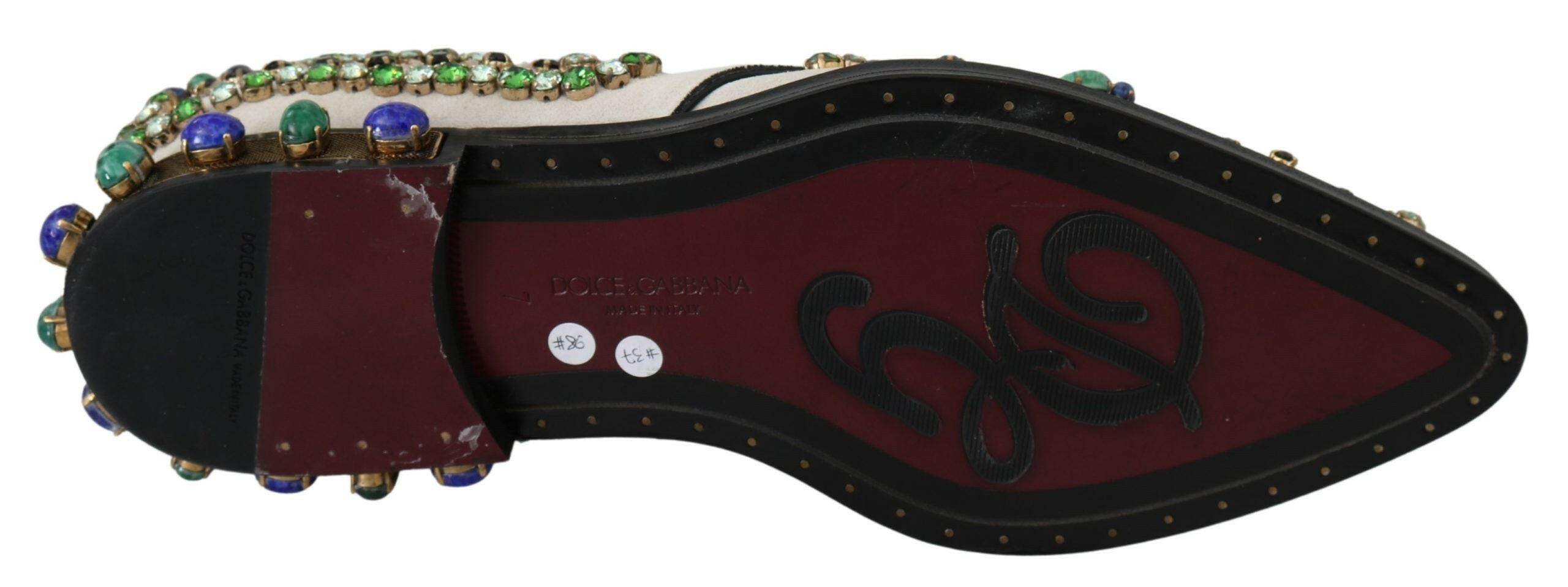 Dolce & Gabbana White Suede Crystal Dress Broque Shoes -   -  Dolce & Gabbana. Dolce & Gabbana White Suede Crystal Dress Broque Shoes -   -  Dolce & Gabbana.