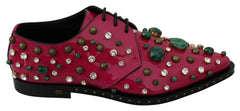 Dolce & Gabbana Pink Leather Crystals Dress Broque Shoes -   -  Dolce & Gabbana.