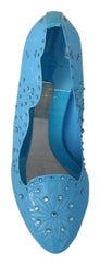 Dolce & Gabbana Blue Crystal Floral CINDERELLA Heels Shoes -   -  Dolce & Gabbana.