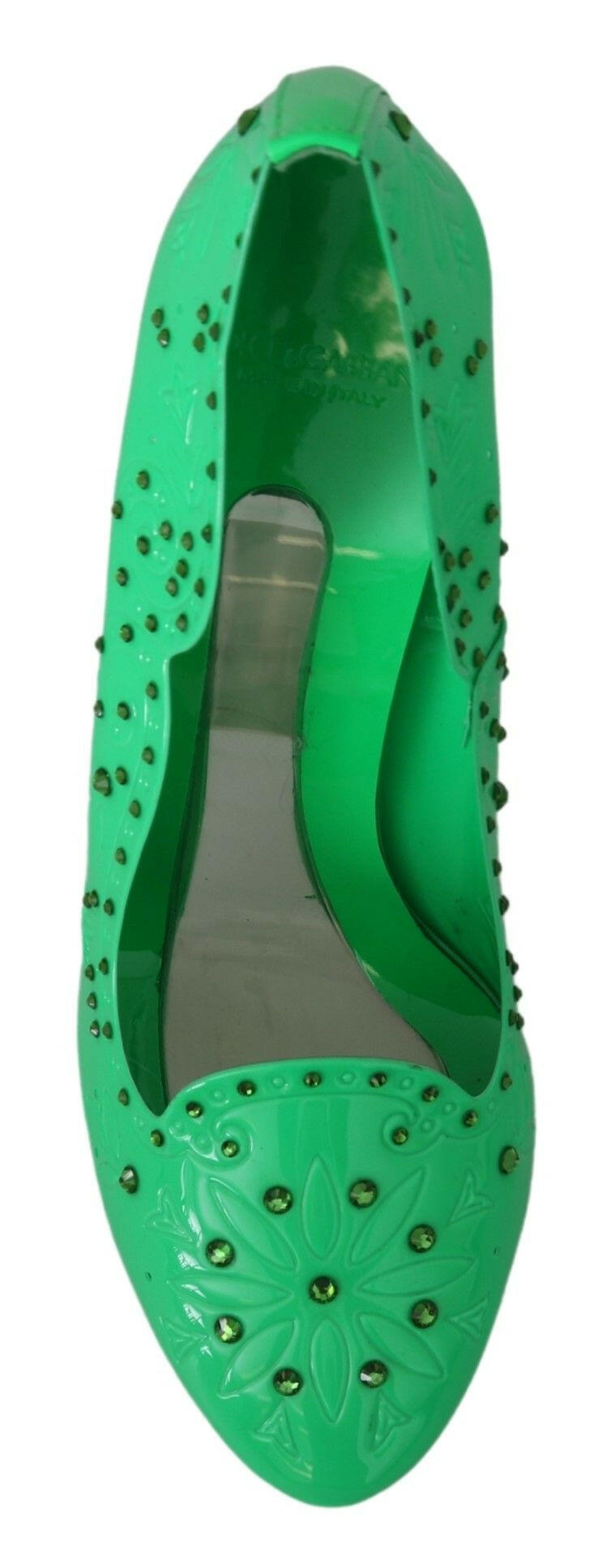 Dolce & Gabbana Green Crystal Floral Heels CINDERELLA Shoes -   -  Dolce & Gabbana. Dolce & Gabbana Green Crystal Floral Heels CINDERELLA Shoes -   -  Dolce & Gabbana.