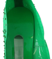 Dolce & Gabbana Green Crystal Floral CINDERELLA Heels Shoes -   -  Dolce & Gabbana.