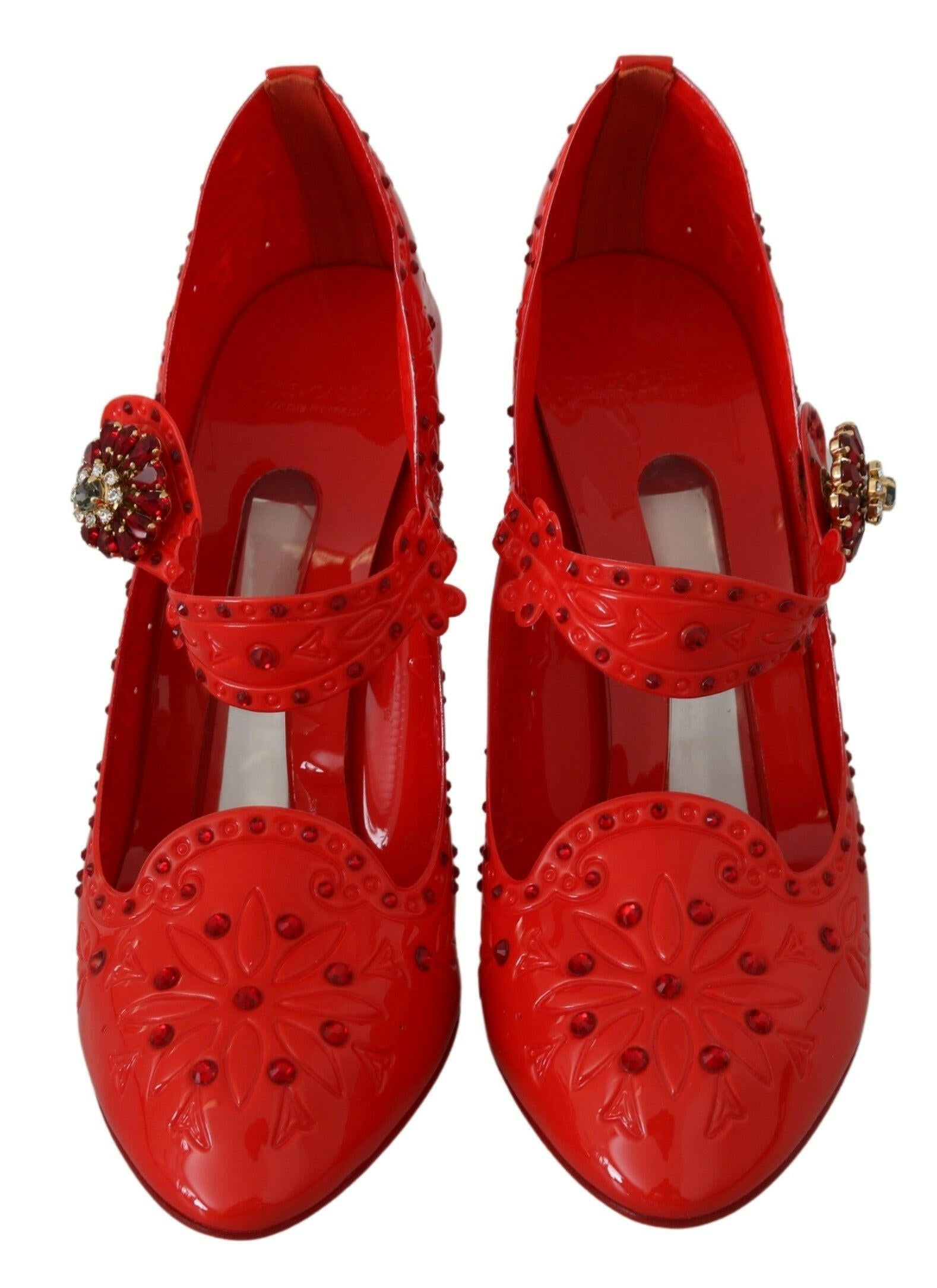 Dolce & Gabbana Red Floral Crystal CINDERELLA Heels Shoes -   -  Dolce & Gabbana. Dolce & Gabbana Red Floral Crystal CINDERELLA Heels Shoes -   -  Dolce & Gabbana.