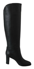 Jimmy Choo Elegant Black Calf Leather Heeled Boots -   -  Jimmy Choo.