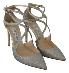 Jimmy Choo Platinum Ice Lancer Leather Pumps - Elegance Refined -   -  Jimmy Choo.