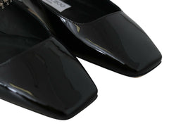Jimmy Choo Elegant Black Patent Flats with Crystal Accent -   -  Jimmy Choo.